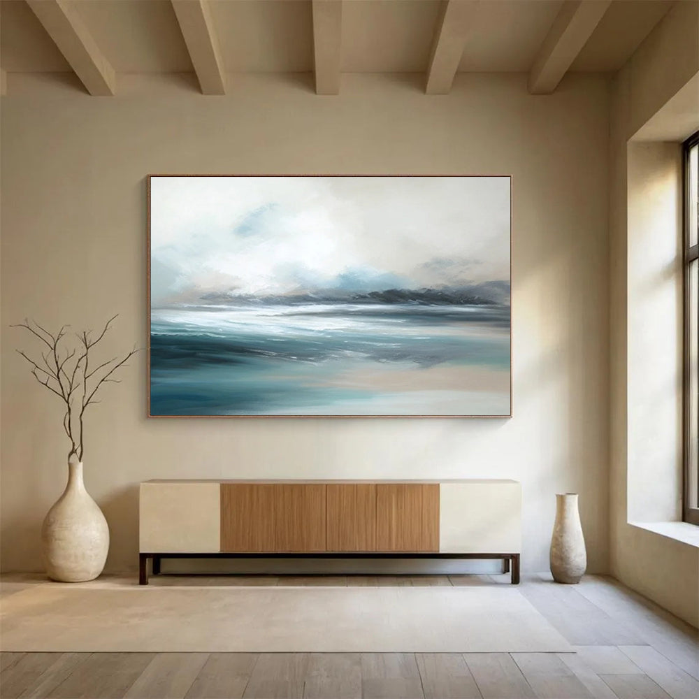 Soft Ocean Horizon - Dreamy Bathroom Oasis DLZ047