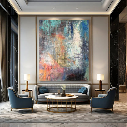 Stupendous Hand-Painted Abstract Wall Installations for Bar & Hotel Lobby LargeART2327