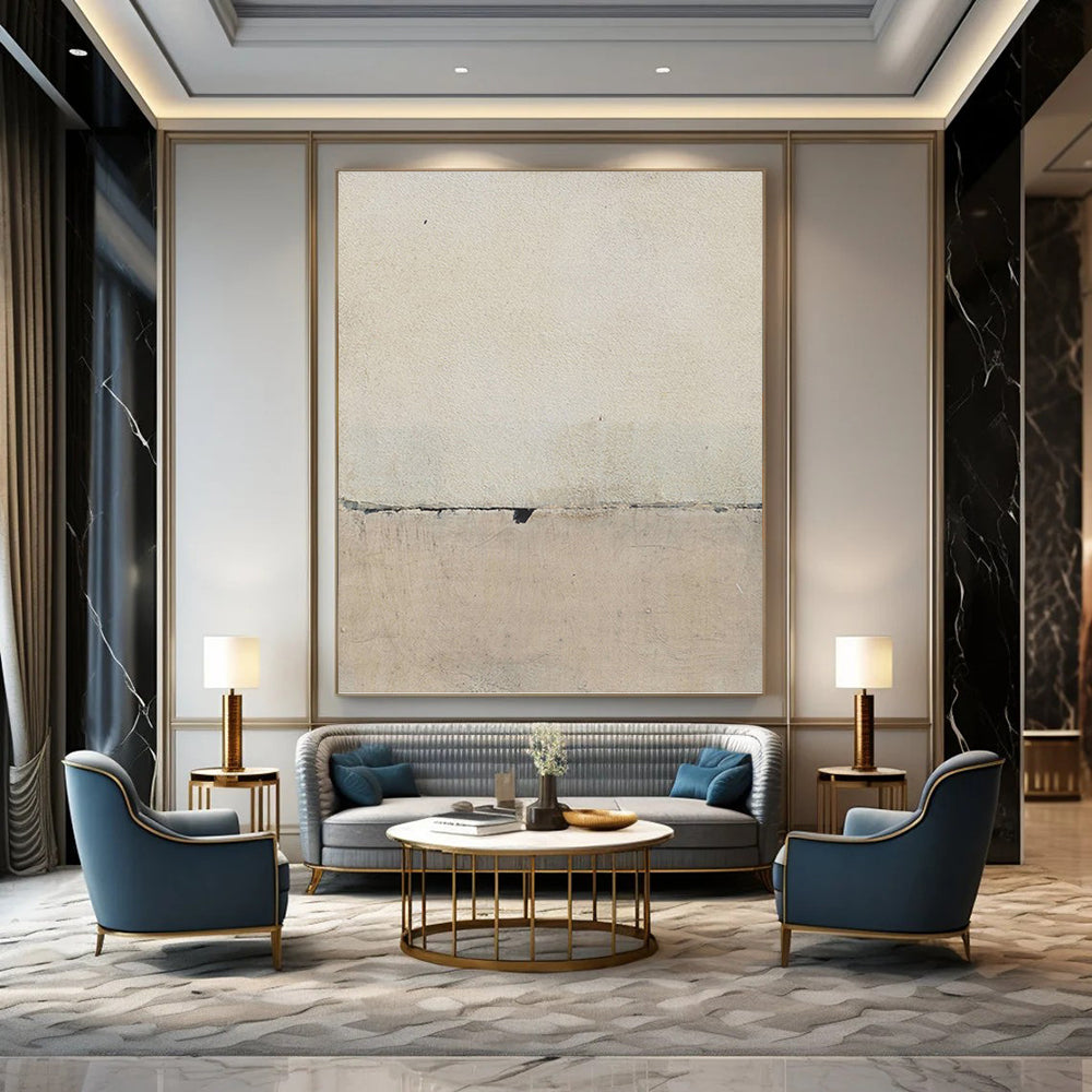 Large - Sized Warm - Hearted Hand - Painted Textured Abstract on Canvas for Dining Room & Living Room DKH1420