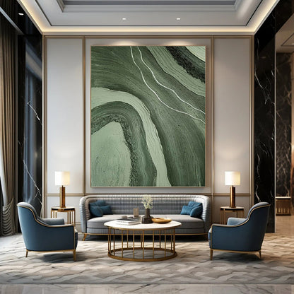 Immense - Format Hand - Painted Custom Abstract Work (with Intricate Textures), for Dining Room and Hallway DKH1484