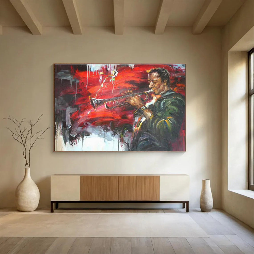 Mysterious Hand - Painted Textured Abstract Painting for Hallway & Bar DKH636