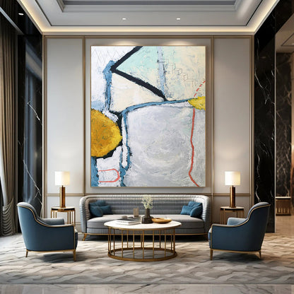 Sensational Enormous-Scale Hand-Painted Abstract Wall Installations: Grace Your Entryway & Hallway LargeART2392