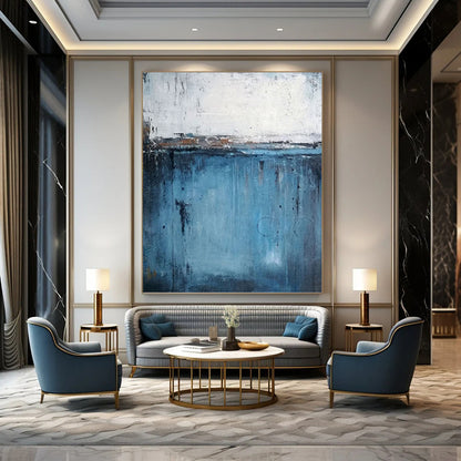 Majestic Vertical Hand - Painted Textured Custom Abstract Epoch for Living Room and Hotel DKH1558