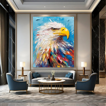 Gigantic Custom - Crafted Textured Canvas Abstract for Hotel Suite & Living Room DKH1060