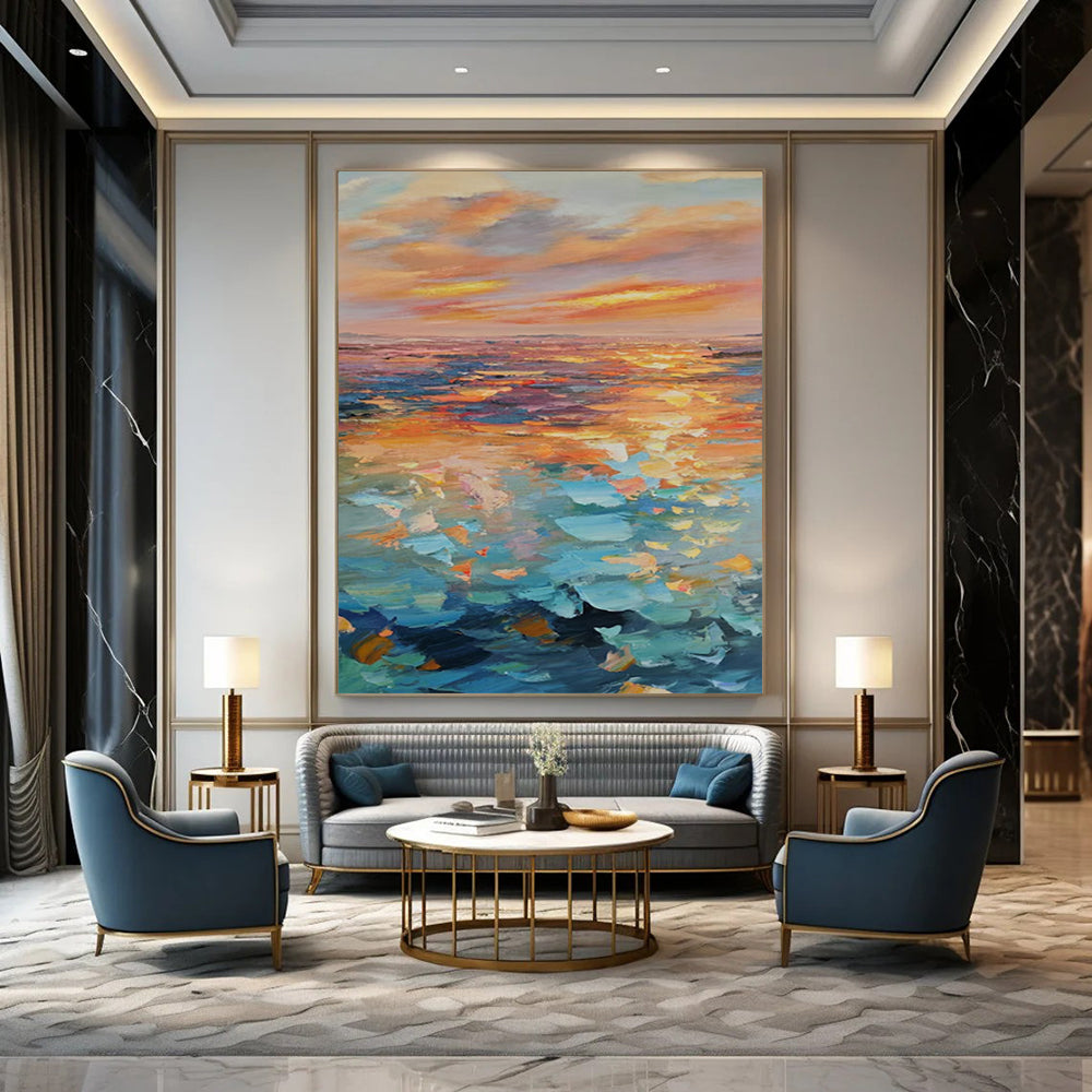 Monumental Hand-Painted Abstract Canvas for Bedroom & Nursery LargeART2204