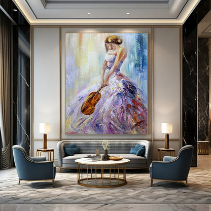 Immense Hand-Painted Abstract Wall Art for Bedroom & Spa LargeART2182