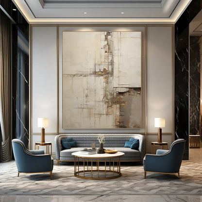 Dynamic Hand - Painted Textured Abstract Painting for Living Room & Office DKH1319