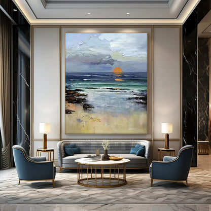 Large-Scale Textured Abstract Wall Art for Bedroom & Meditation Room LargeART2115