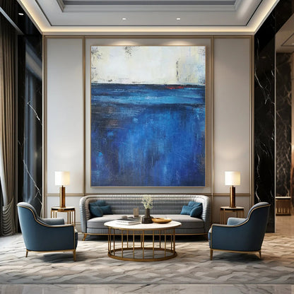 Monumental - Reach Vertical Hand - Painted Custom Abstract Saga (with Layered Textures) for Bedroom and Living Room DKH1567