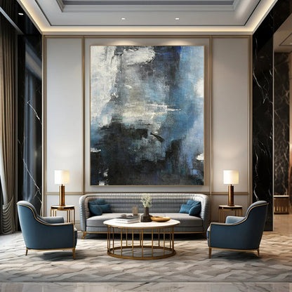 Huge-Scale Hand-Painted Abstract Art for Office & Entryway LargeART2335