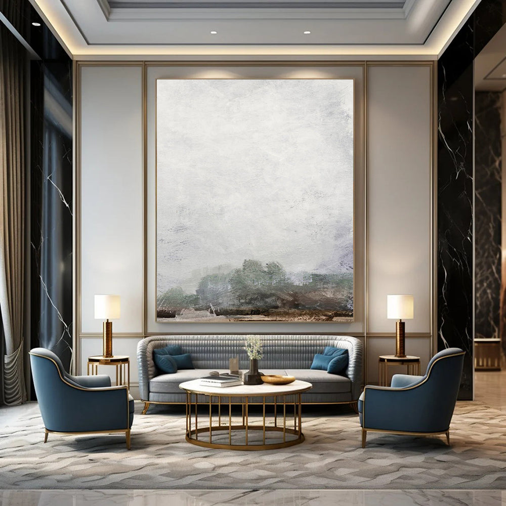 Custom Hand-Painted Abstract Art: Big Sizes & Textures for Office & Dining Room DTP222