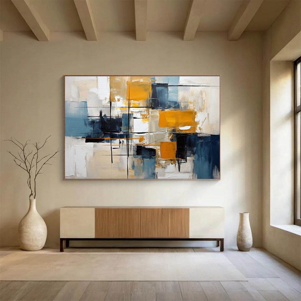 Stunning Large - Format Abstract Canvas for Dining Room & Living Room DKH183