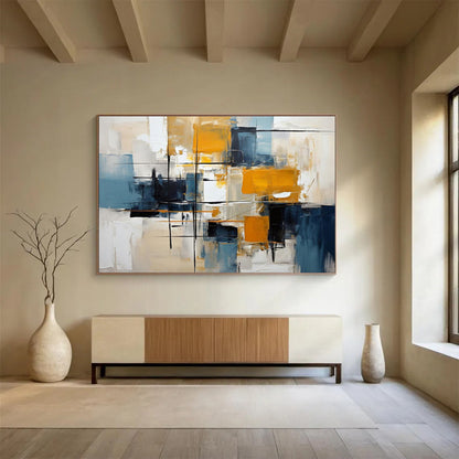 Stunning Large - Format Abstract Canvas for Dining Room & Living Room DKH183