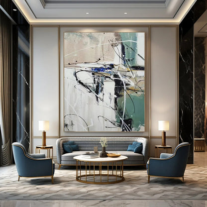 Grandiose Hand-Painted Abstract Art for Entryway & Hallway LargeART2297
