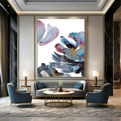 Big Custom Hand-Painted Abstract Art: Textures to Make a Statement DTP199