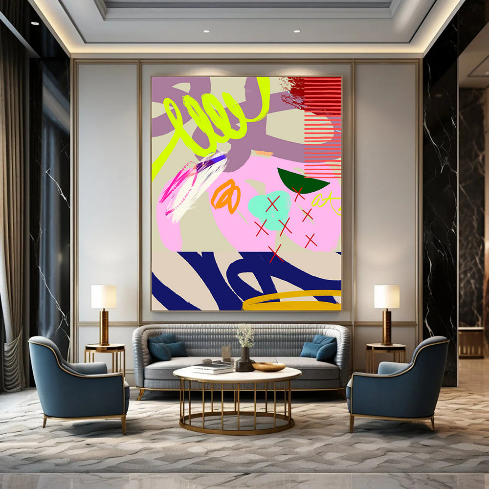 Hand-Painted Personalized Abstract Canvas for Bar & Hotel LargeART1842