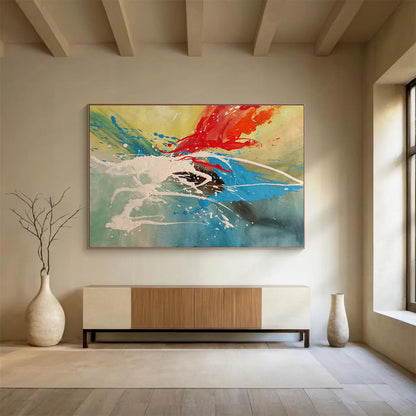 Exquisite Original Massive Textured Hand - Painted Abstract Wall Art for Enhanced Aesthetics DKH843