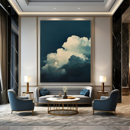 Extra - Vast Hand - Painted Custom Abstract Painting for Living Room and Office DTP015