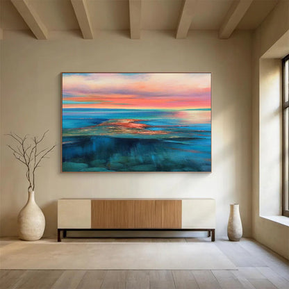 Colorful Coastal Sunset - Vibrant Living Room Centerpiece DLZ024