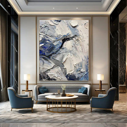 Enchantingly Vast Hand - Painted Textured Abstract Artwork for Aquarium & Marine Exhibit DKH1257