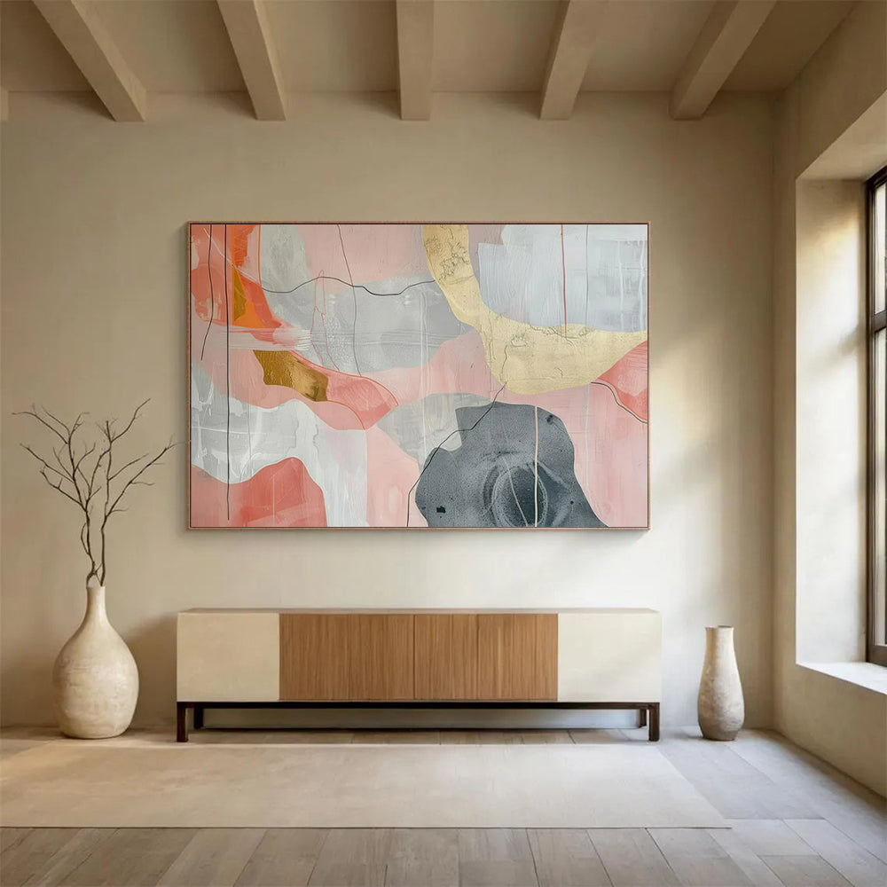 Idyllic Large - Scale Abstract Canvas for Bedroom & Entryway LargeART1761