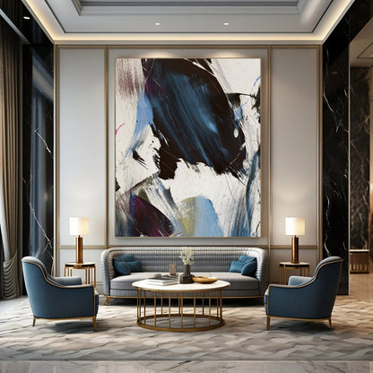 Big-Size Custom Hand-Painted Abstract Art: Textures for Every Room DTP186