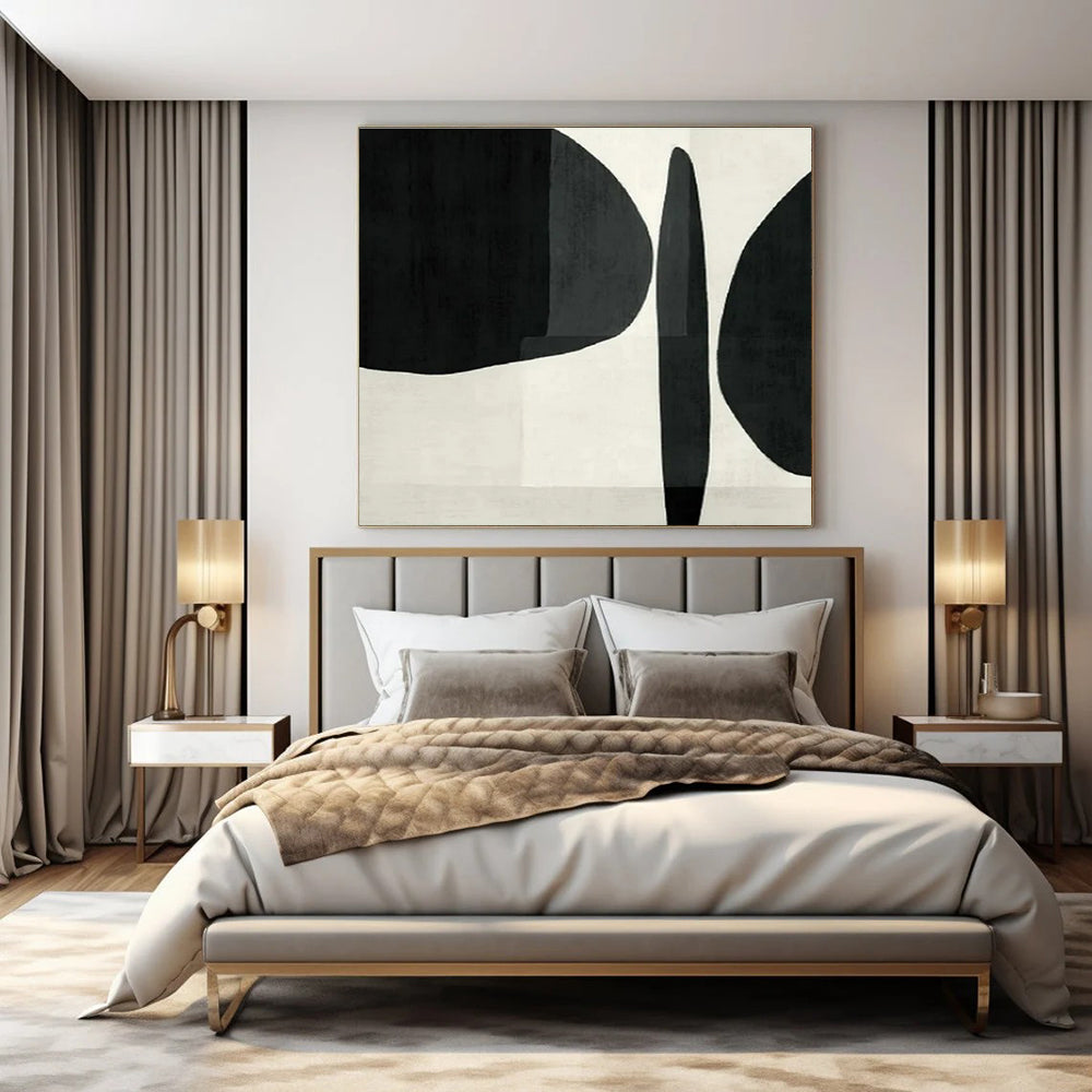 Oversized Custom Hand-Painted Abstract Mural for Bedroom & Hotel Game Rooms LargeART1447