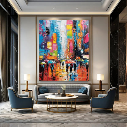Hand-Painted Large-Scale Textured Abstract Wall Art for Living Room & Studio LargeART2141