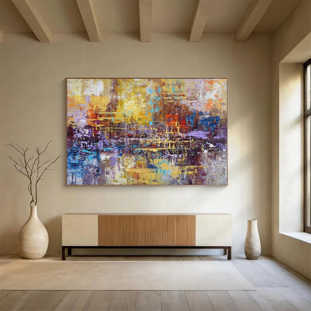 Vast-Format Hand-Painted Abstract Wall Art for Bar & Hotel LargeART1516