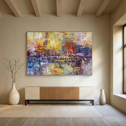 Vast-Format Hand-Painted Abstract Wall Art for Bar & Hotel LargeART1516