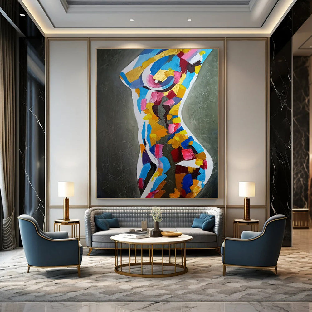 Massive Hand-Painted Abstract Art for Bar & Gym LargeART2189