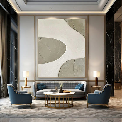 Large-Format-Scale Hand-Painted Abstract Canvases for Bedroom & Hallway LargeART2341