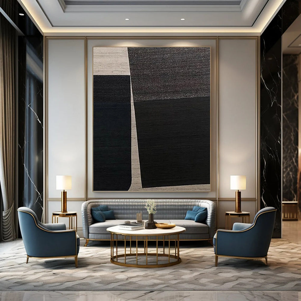 Dazzling Hand - Painted Textured Canvas Art for Living Room & Entryway DKH1114