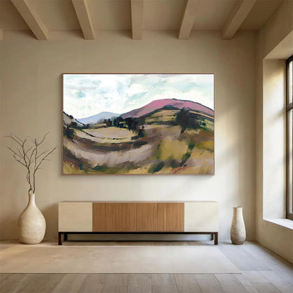 Vibrant Mountain Landscape - Oversized Eclectic Dining Room Art DLZ126