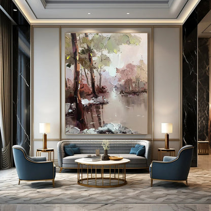 Alluring Hand - Painted Textured Abstract Canvas for Bedroom & Entryway DKH1296