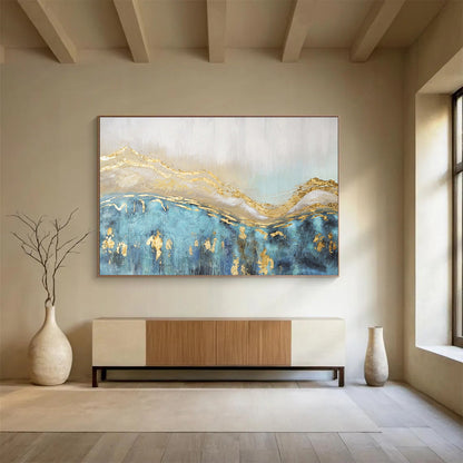 Immense Hand - Painted Textured Abstract Wall Mural for Artistic Focal Points DKH733