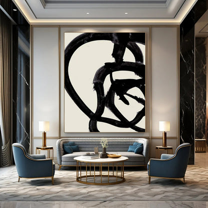 Gigantic Hand-Painted Abstract Mural for Dining Room & Bar LargeART2317