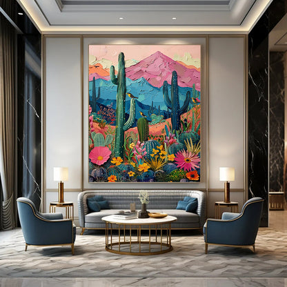 Alluring Hand - Painted Textured Abstract on Canvas for Hallway & Bedroom DKH1402