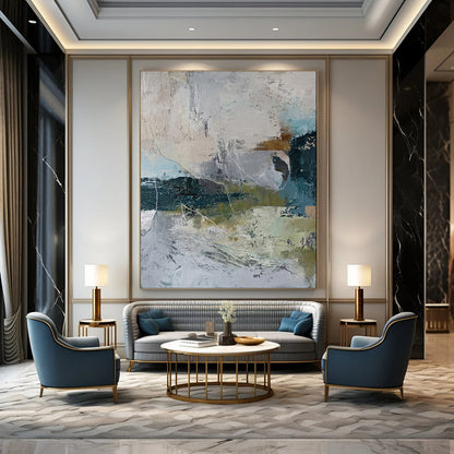 Custom Hand-Painted Abstract Painting for Office & Dining Room LargeART1922