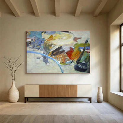 Dynamic Original Monumental Textured Abstract Canvas for Trendsetting Interiors DKH845