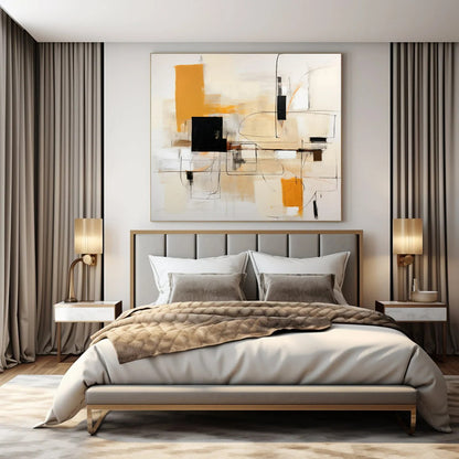 Hand-Painted Custom Abstract Canvas for Bedroom & Living Room LargeART1461