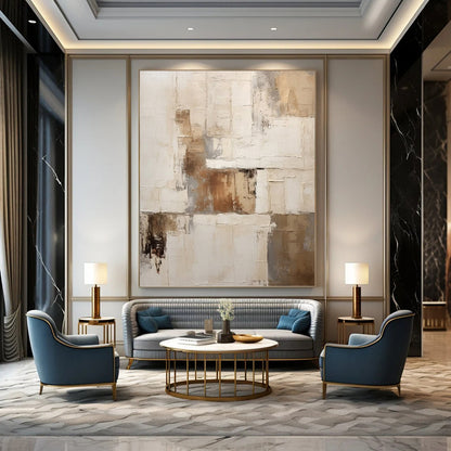 Glorious Hand - Painted Textured Abstract Painting for Living Room & Hotel DKH1310
