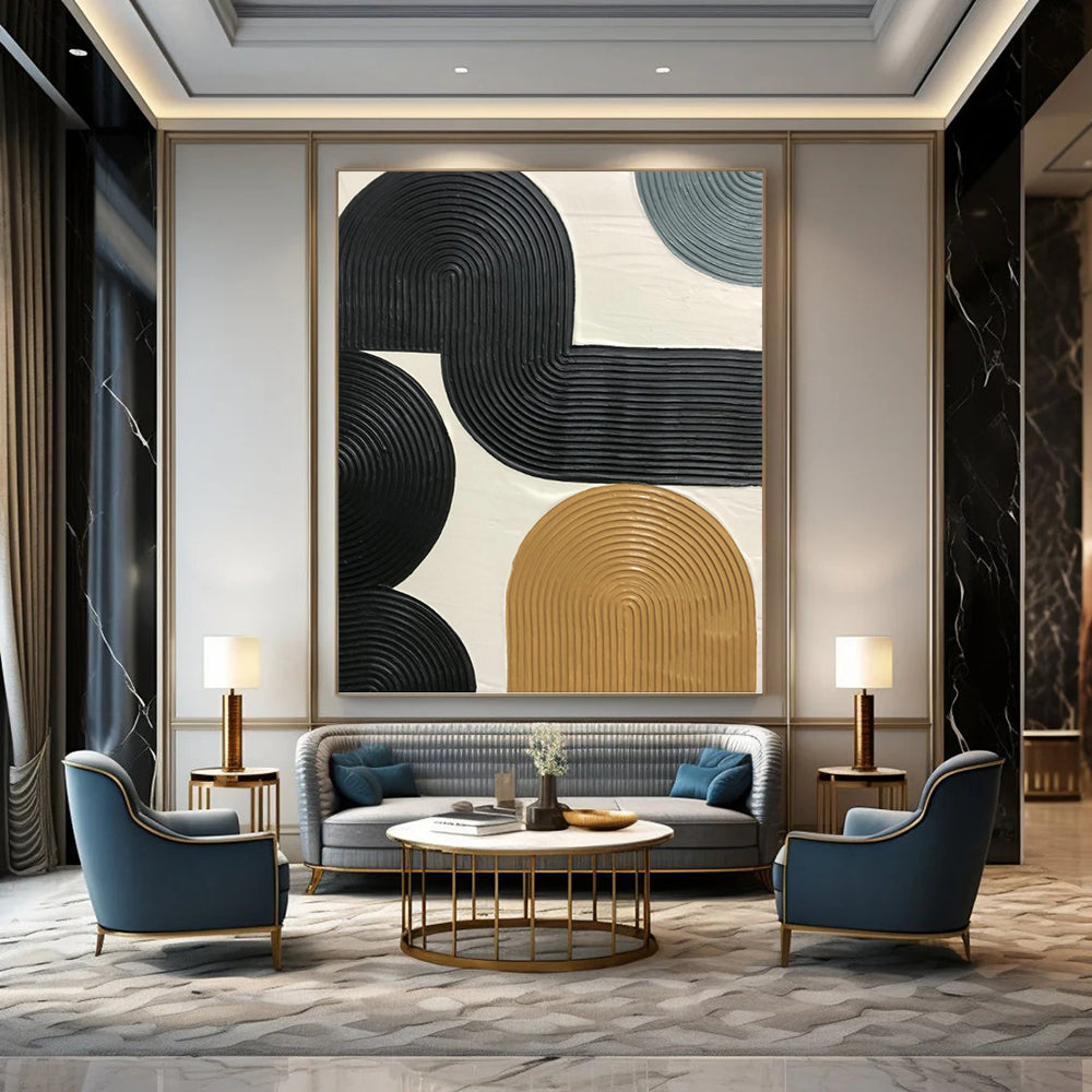 Gigantic Hand - Painted Textured Abstract Mural for Bar & Hotel DKH1178