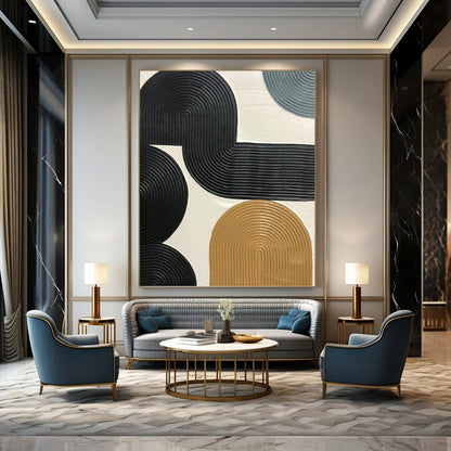 Gigantic Hand - Painted Textured Abstract Mural for Bar & Hotel DKH1178