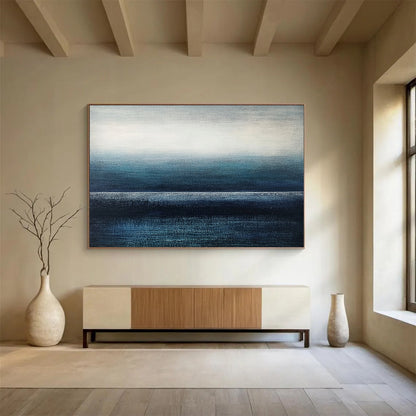 “Gradient Ocean Horizon” - Blue Gradient, Minimalist Ocean Horizon, Smooth Texture HB1122