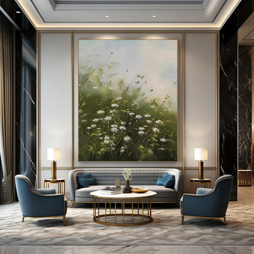 Large-Scale Textured Abstract Wall Art for Living Room & Foyer LargeART2108