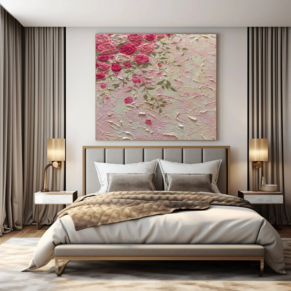 Custom Hand-Painted Abstract Painting for Bedroom & Hotel Meeting Pods LargeART1450