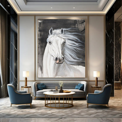 Supersized - Extent Vertical Hand - Painted Custom Abstract Treasure (with Unique Textures), for Bedroom and Living Room DKH1529