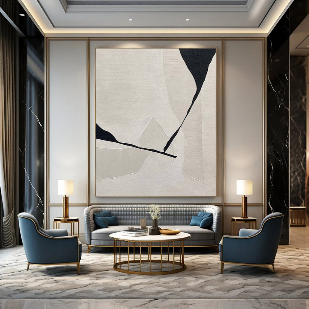 Expansive-Scale Hand-Painted Abstract Wall Art for Living Room & Music Room LargeART2249