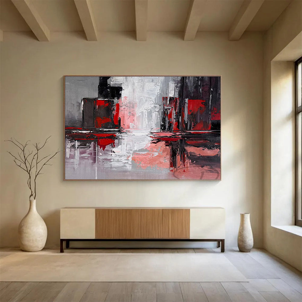 “Elegant Impulses” Large - Sized Abstract Canvas for Bedroom & Dining Room DKH263